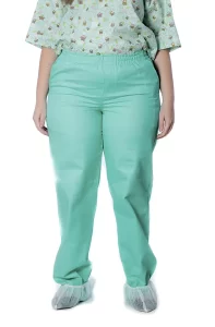 Calça de Oxford com elástico total
