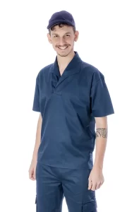 Jaleco camisa gola italiana